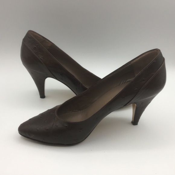 Monetti Leather Heel Brown Shoes Women’s Size 36 (6) Made in Italy - Picture 2 of 11